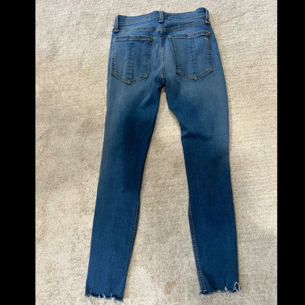 Rag and bone skinny distressed jeans. Size 25